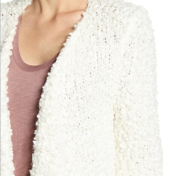 NWT 1. STATE SWEATER Furry Ivory Poodle M - Picture 4 of 11